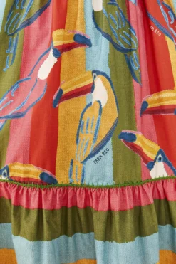 Farm Rio Wonderful Toucans Organic Cotton Midi Dress -Farm Rio Shop 306145 05