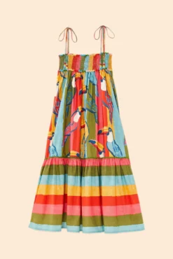Farm Rio Wonderful Toucans Organic Cotton Midi Dress -Farm Rio Shop 306145 06