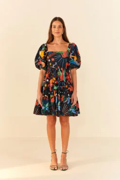 Farm Rio Zodiac Organic Cotton Mini Dress -Farm Rio Shop 306150 04