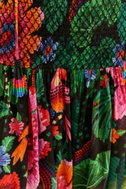 Farm Rio Black Blooming Garden Mini Dress -Farm Rio Shop 306153 05