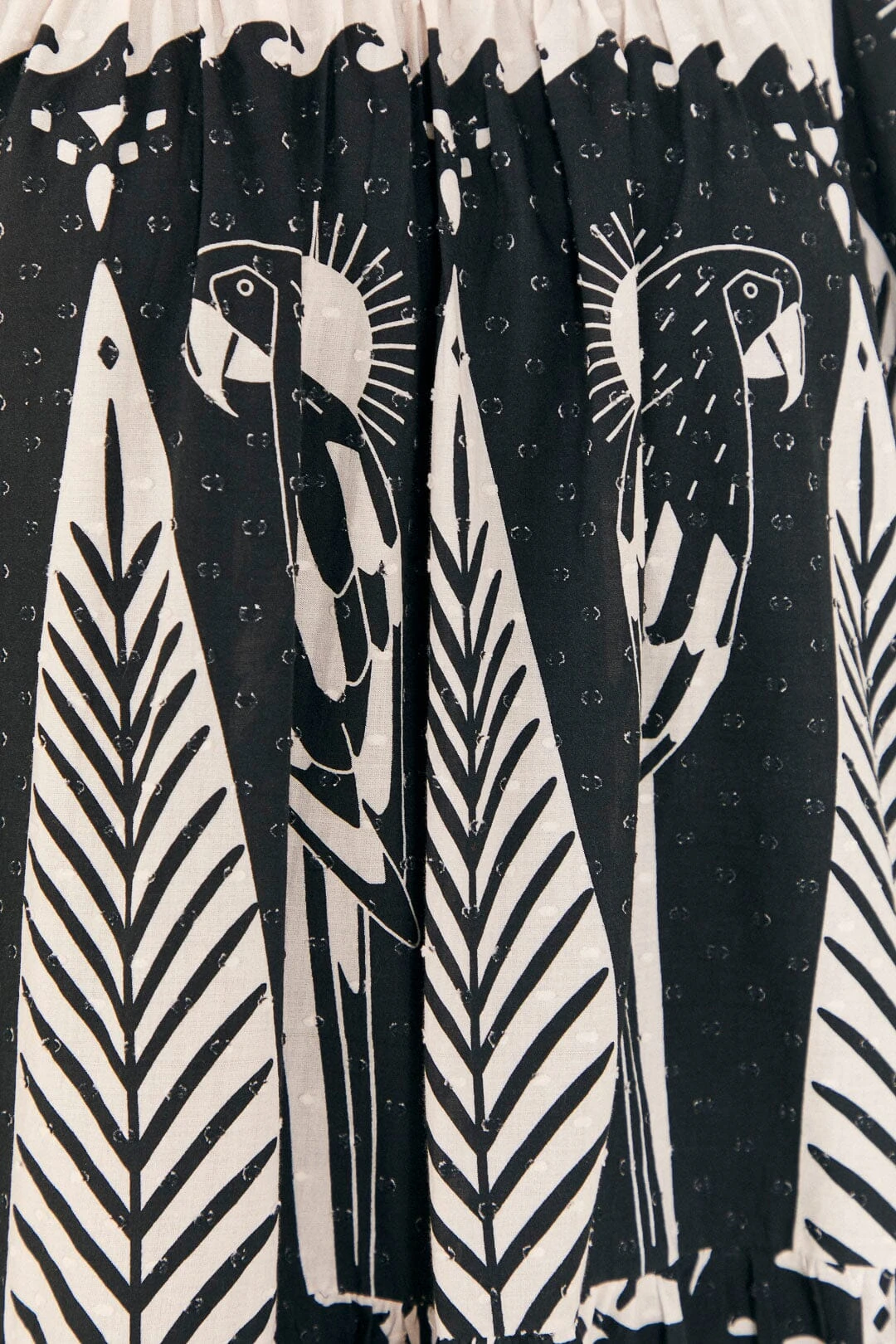 Farm Rio Black Macaw Elegance Long Sleeve Mini Dress 6 Farm Rio Black Macaw Elegance Long Sleeve Mini Dress - Image 6