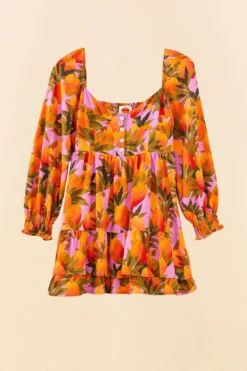 Farm Rio Lilac Mango Macaws Mini Dress 9 Farm Rio Lilac Mango Macaws Mini Dress -Farm Rio Shop 306166 06