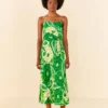 Farm Rio Tropical Groove Circle Cut Out Midi Dress