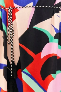 Farm Rio Colorful Monstera Organic Cotton T-Shirt Dress -Farm Rio Shop 306175 04