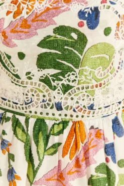 Farm Rio White Summer Garden Midi Dress 9 Farm Rio White Summer Garden Midi Dress -Farm Rio Shop 306202 05