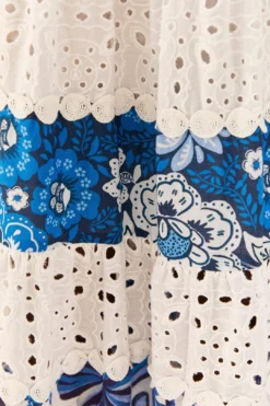Farm Rio Mixed White And Blue Prints Maxi Dress 8 Farm Rio Mixed White And Blue Prints Maxi Dress -Farm Rio Shop 306205 04