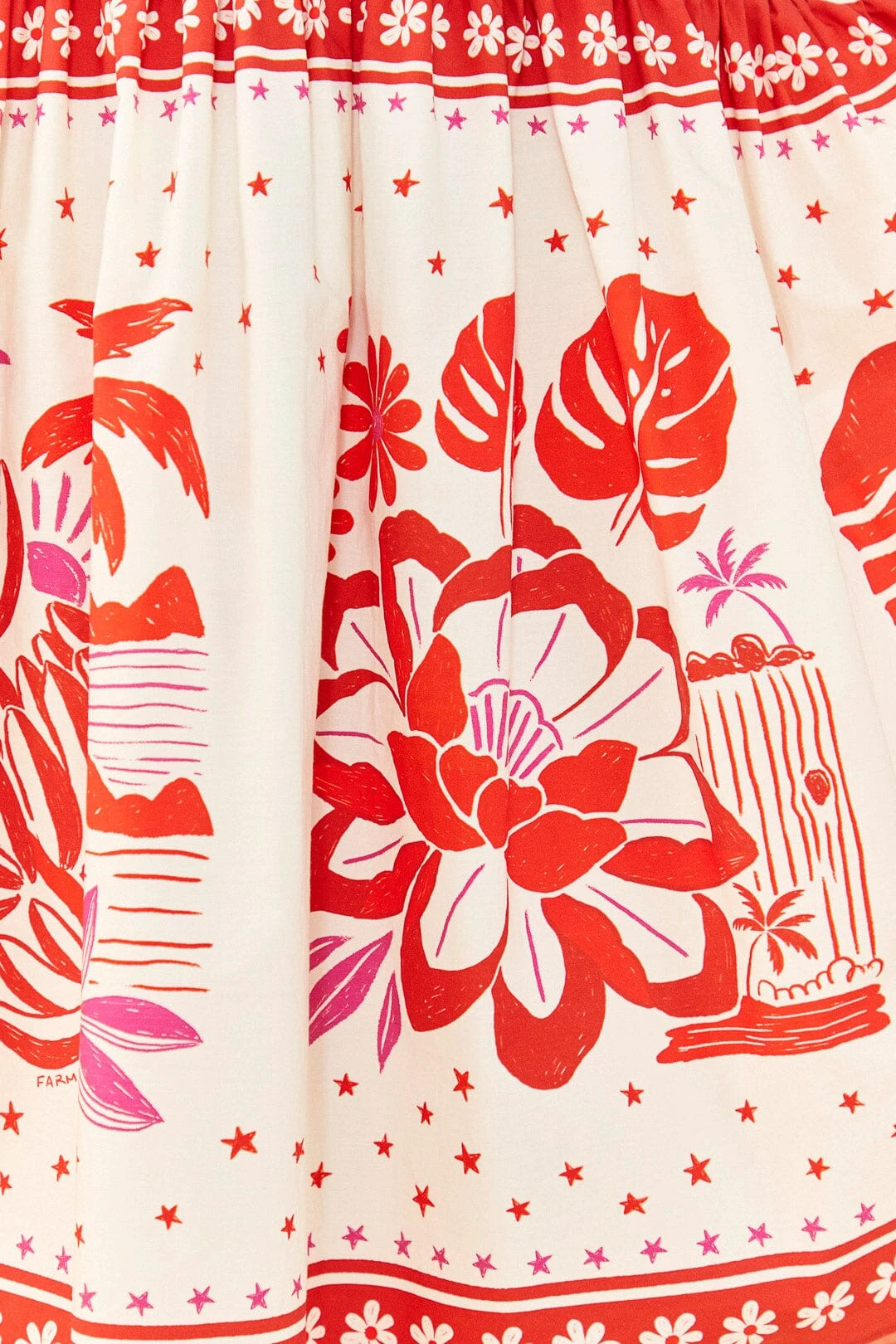 Farm Rio Off-White Rio Tiles Midi Dress 4 Farm Rio Off-White Rio Tiles Midi Dress - Image 4