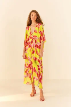 Farm Rio Lime Sweet Jungle Kaftan Dress -Farm Rio Shop 306209 04