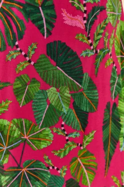 Farm Rio Pink Leaves Maxi Dress 10 Farm Rio Pink Leaves Maxi Dress -Farm Rio Shop 306210 05