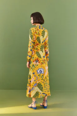 Farm Rio Yellow Summer Garden Maxi Dress 7 Farm Rio Yellow Summer Garden Maxi Dress -Farm Rio Shop 306212 03