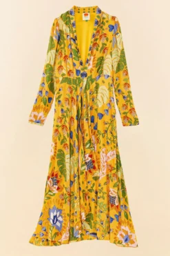 Farm Rio Yellow Summer Garden Maxi Dress 9 Farm Rio Yellow Summer Garden Maxi Dress -Farm Rio Shop 306212 05