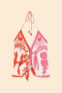 Farm Rio Tropical Dream Lenzing™ Ecovero™ Viscose Halter Blouse -Farm Rio Shop 306222 05