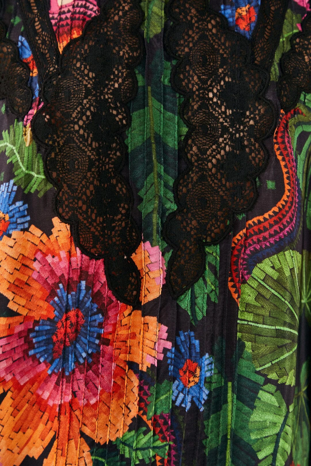 Farm Rio Black Blooming Garden Blouse 5 Farm Rio Black Blooming Garden Blouse - Image 5