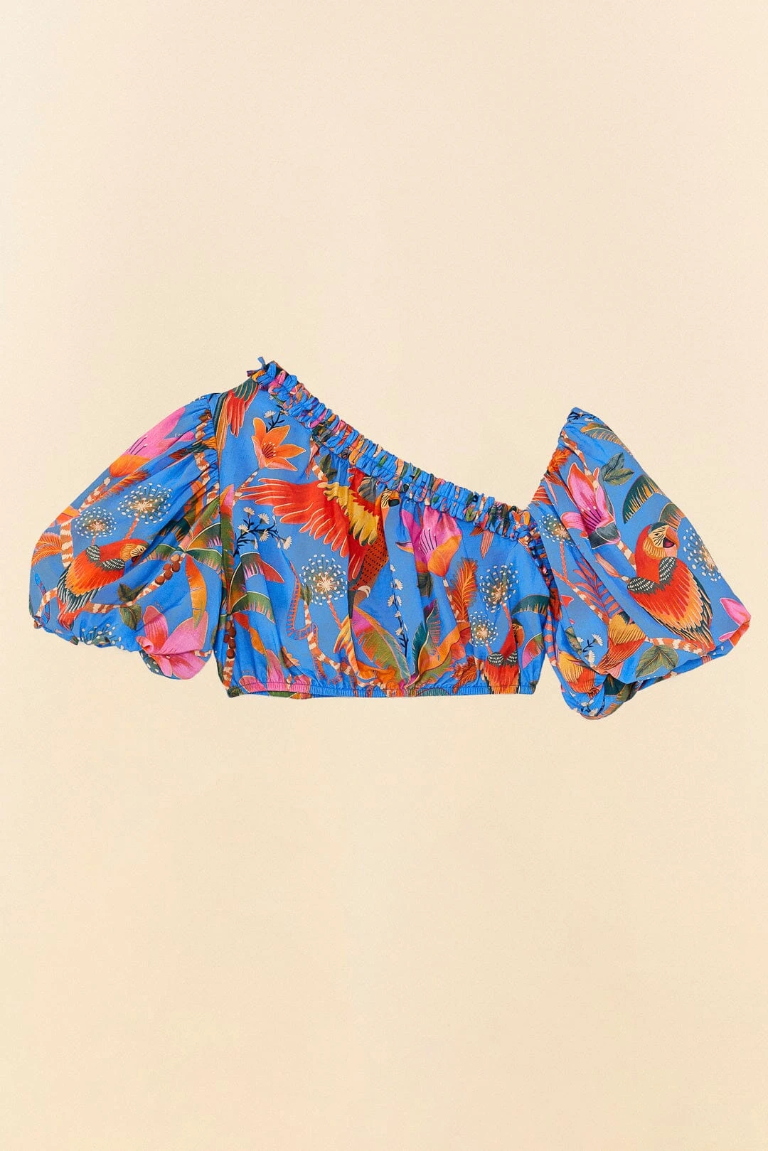 Farm Rio Blue Macaw Party Blouse 6 Farm Rio Blue Macaw Party Blouse - Image 6