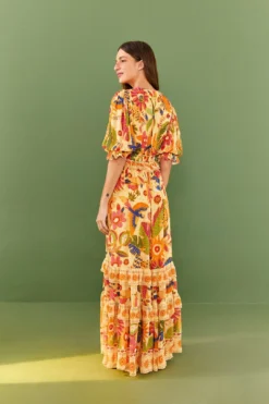 Farm Rio Yellow Rio Tapestry Maxi Dress 9 Farm Rio Yellow Rio Tapestry Maxi Dress -Farm Rio Shop 306240 04