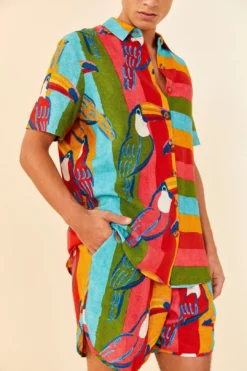 Farm Rio Wonderful Toucans Unisex Shorts -Farm Rio Shop 306244 04