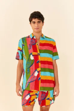 Farm Rio Wonderful Toucans Unisex Shorts -Farm Rio Shop 306244 06