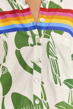 Farm Rio Off-White Rainbow Toucans Romper 9 Farm Rio Off-White Rainbow Toucans Romper -Farm Rio Shop 306251 05 scaled