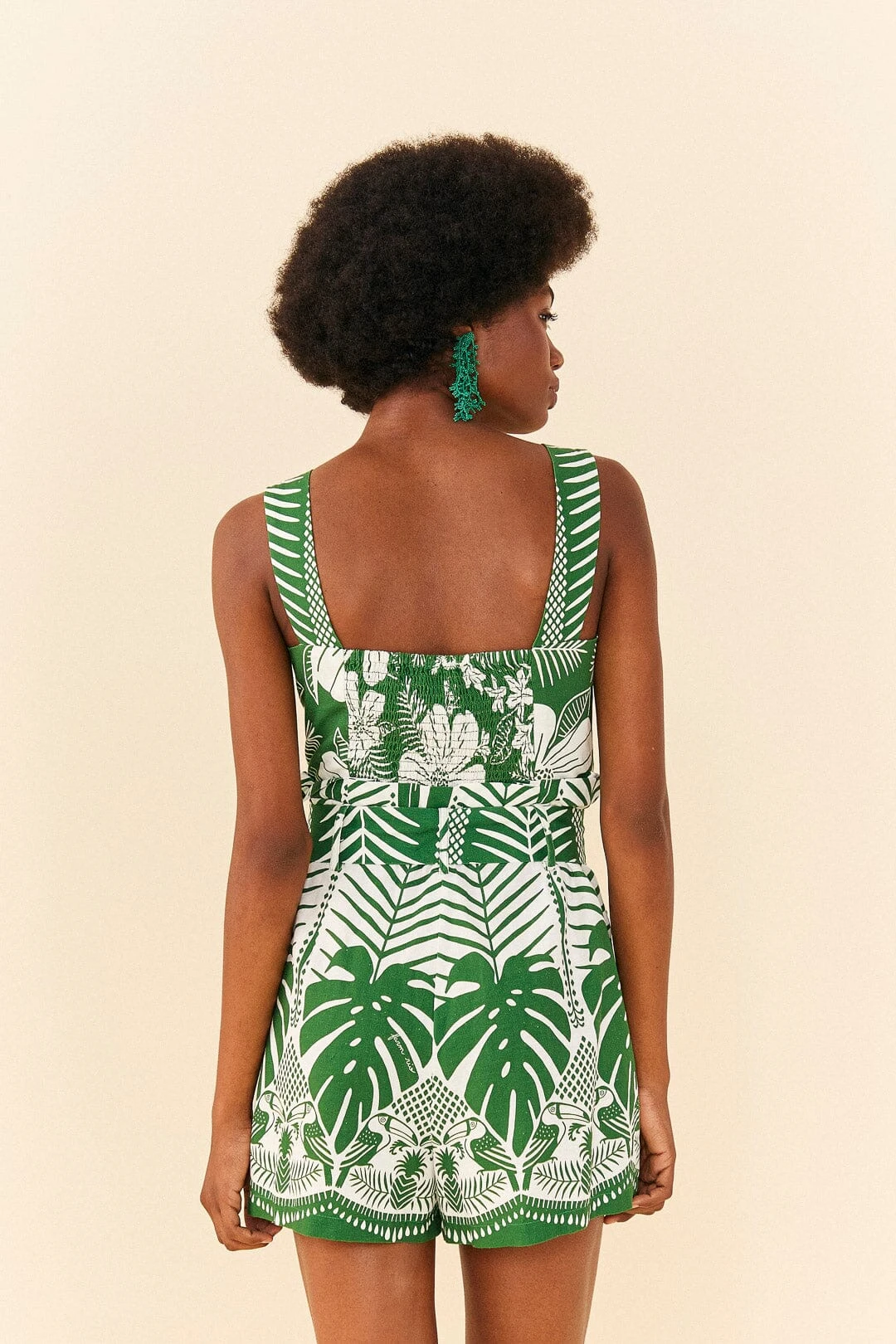 Farm Rio Off-White Macaw Elegance Romper 3 Farm Rio Off-White Macaw Elegance Romper - Image 3