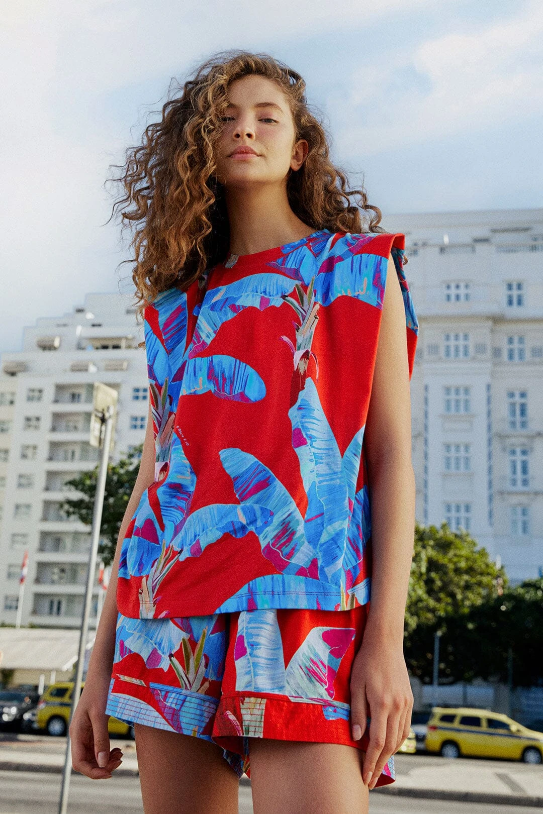 Farm Rio Red Sweet Jungle Organic Cotton T-Shirt 1 Farm Rio Red Sweet Jungle Organic Cotton T-Shirt