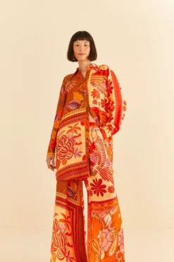 Farm Rio Forest Mixed Scarves Lenzing™ Ecovero™ Viscose Pants