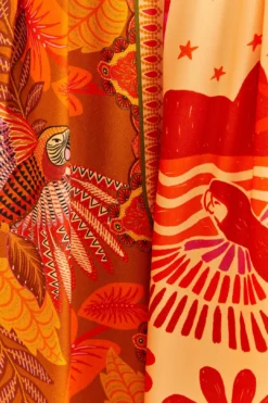 Farm Rio Forest Mixed Scarves Lenzing™ Ecovero™ Viscose Pants -Farm Rio Shop 306279 05