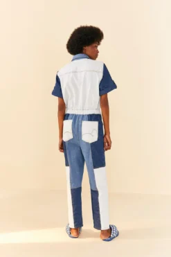 Farm Rio CUTWORK DENIM JUMPSUIT -Farm Rio Shop 306308 03
