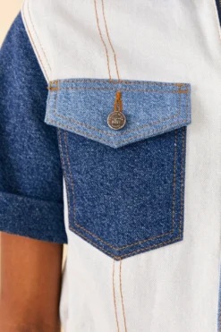 Farm Rio CUTWORK DENIM JUMPSUIT -Farm Rio Shop 306308 05