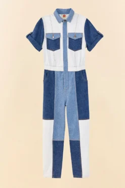 Farm Rio CUTWORK DENIM JUMPSUIT -Farm Rio Shop 306308 06