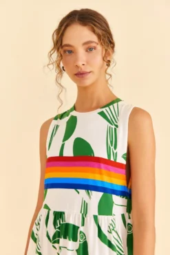Farm Rio Off-White Rainbow Toucans Organic Cotton Maxi Dress 7 Farm Rio Off-White Rainbow Toucans Organic Cotton Maxi Dress -Farm Rio Shop 306321 03 scaled