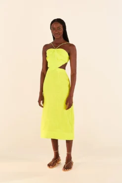 Farm Rio Lime Green Monstera Midi Dress 8 Farm Rio Lime Green Monstera Midi Dress -Farm Rio Shop 306330 03