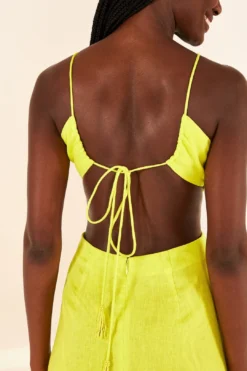 Farm Rio Lime Green Monstera Midi Dress 9 Farm Rio Lime Green Monstera Midi Dress -Farm Rio Shop 306330 04