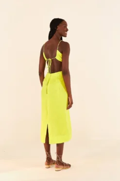 Farm Rio Lime Green Monstera Midi Dress 10 Farm Rio Lime Green Monstera Midi Dress -Farm Rio Shop 306330 05