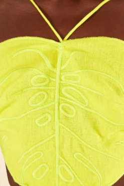 Farm Rio Lime Green Monstera Midi Dress 11 Farm Rio Lime Green Monstera Midi Dress -Farm Rio Shop 306330 06 1