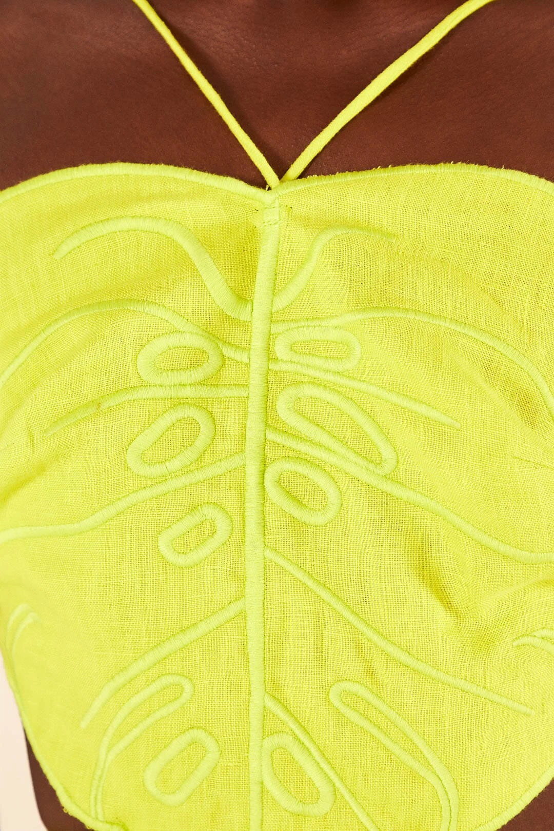 Farm Rio Lime Green Monstera Midi Dress 6 Farm Rio Lime Green Monstera Midi Dress - Image 6