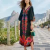 Farm Rio Black Blooming Garden Dress
