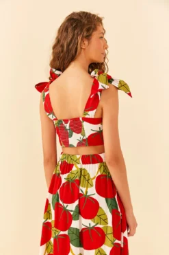 Farm Rio Tomato Tie Strap Crop Top 9 Farm Rio Tomato Tie Strap Crop Top -Farm Rio Shop 306341 04