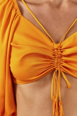 Farm Rio Orange Lenzing™ Ecovero™ Viscose Crop Blouse -Farm Rio Shop 306352 04 scaled