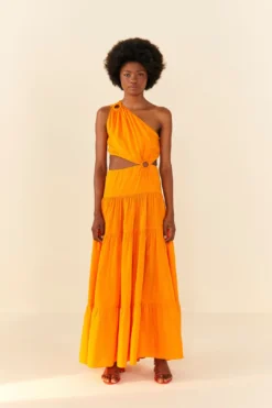 Orange Asymmetrical Maxi Dress 9 Orange Asymmetrical Maxi Dress -Farm Rio Shop 306363 04