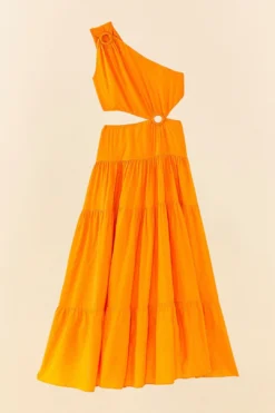 Orange Asymmetrical Maxi Dress 11 Orange Asymmetrical Maxi Dress -Farm Rio Shop 306363 06