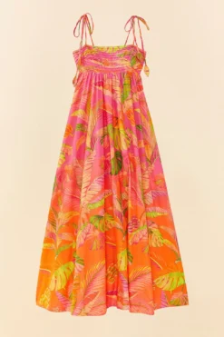 Farm Rio Orange Ombre Forest Maxi Dress 9 Farm Rio Orange Ombre Forest Maxi Dress -Farm Rio Shop 306376 06