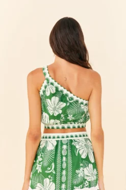 Farm Rio Off-White Macaw Elegance Crop Top -Farm Rio Shop 306377 03 1