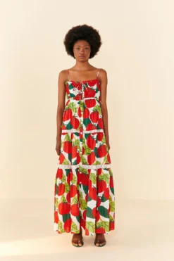 Farm Rio Tomato Midi Dress -Farm Rio Shop 306390 03