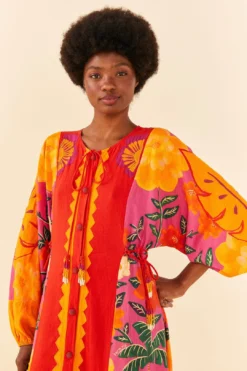 Farm Rio Sunset Patchwork Maxi Dress 8 Farm Rio Sunset Patchwork Maxi Dress -Farm Rio Shop 306645 02