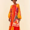 Farm Rio Sunset Patchwork Maxi Dress