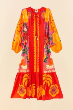 Farm Rio Sunset Patchwork Maxi Dress 11 Farm Rio Sunset Patchwork Maxi Dress -Farm Rio Shop 306645 06