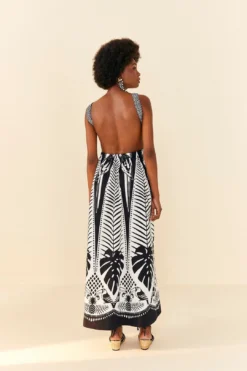 Black Macaw Elegance Maxi Dress 7 Black Macaw Elegance Maxi Dress -Farm Rio Shop 306647 03