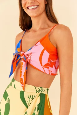 Farm Rio Mixed Rainbow Toucans Crop Top 8 Farm Rio Mixed Rainbow Toucans Crop Top -Farm Rio Shop 306649 03