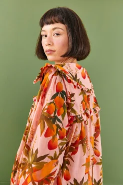 Farm Rio Pink Mango Trees Blouse -Farm Rio Shop 306655 03