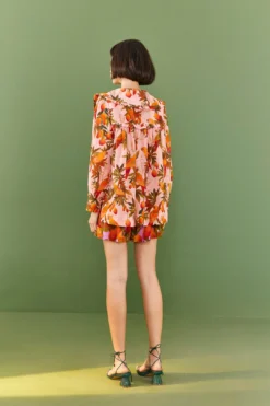Farm Rio Pink Mango Trees Blouse -Farm Rio Shop 306655 04